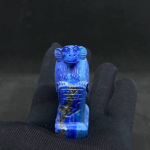 Lapis Lazuli Thoth Amulet: Egyptian God of Knowledge