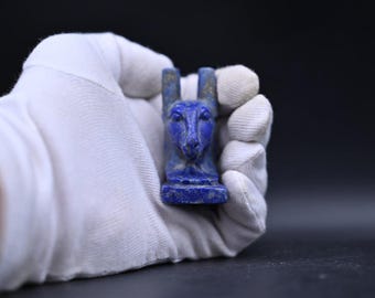 Ancient Egyptian Set Amulet: Lapis Lazuli God of Evil