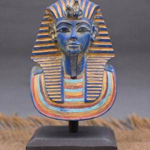 King Tutankhamun head ancient Egyptian king of Egypt the golden pharaoh sculpture Egyptian kings statues Handcrafted made in Egypt