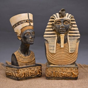 Pretty Collection Queen Nefertiti with King Tutankhamun, Egyptian Queen, Handmade Egyptian antiques that make a lovely gift BC
