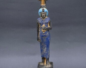 Statua in pietra Seshat fatta a mano: dea egizia della saggezza (25 cm)