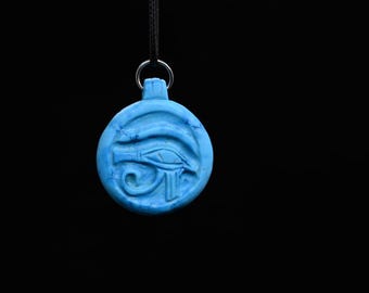 Turquoise oog van Horus-amulet: oude Egyptische talisman