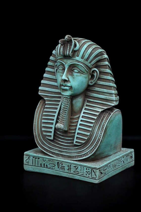 ツタンカーメン石像レプリカ ツタンカーメン王像のレプリカ：古代エジプトのファラオの彫刻