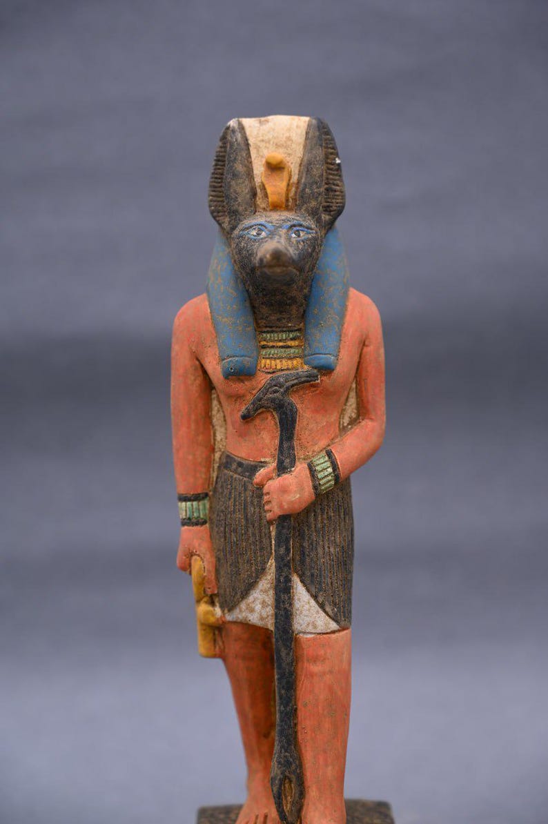 Ancient Egyptian Anubis Stone Statue: Rare B.C. Pharaonic Sculpture ...