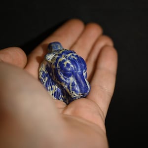 Lapis Lazuli Sekhmet Amulet: Egyptian Goddess of Power