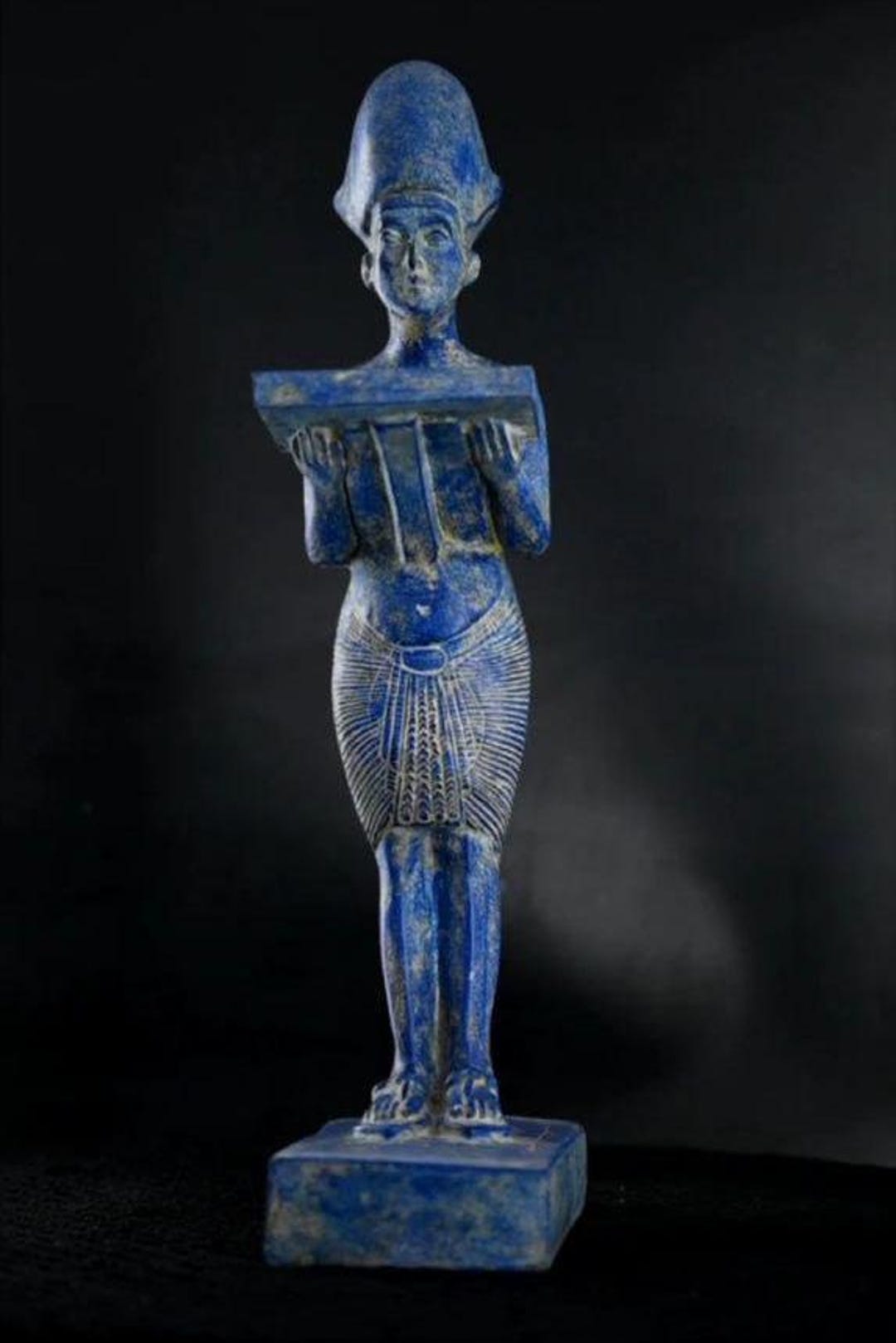Chjf Blue Akhenaten Statue: Egyptian Museum Piece - Etsy