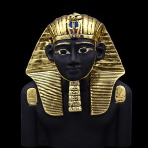 Tutankamón, bonitas estatuillas egipcias, antiguo rey egipcio, el faraón dorado, esculturas de reyes egipcios, hechas a mano en Egipto