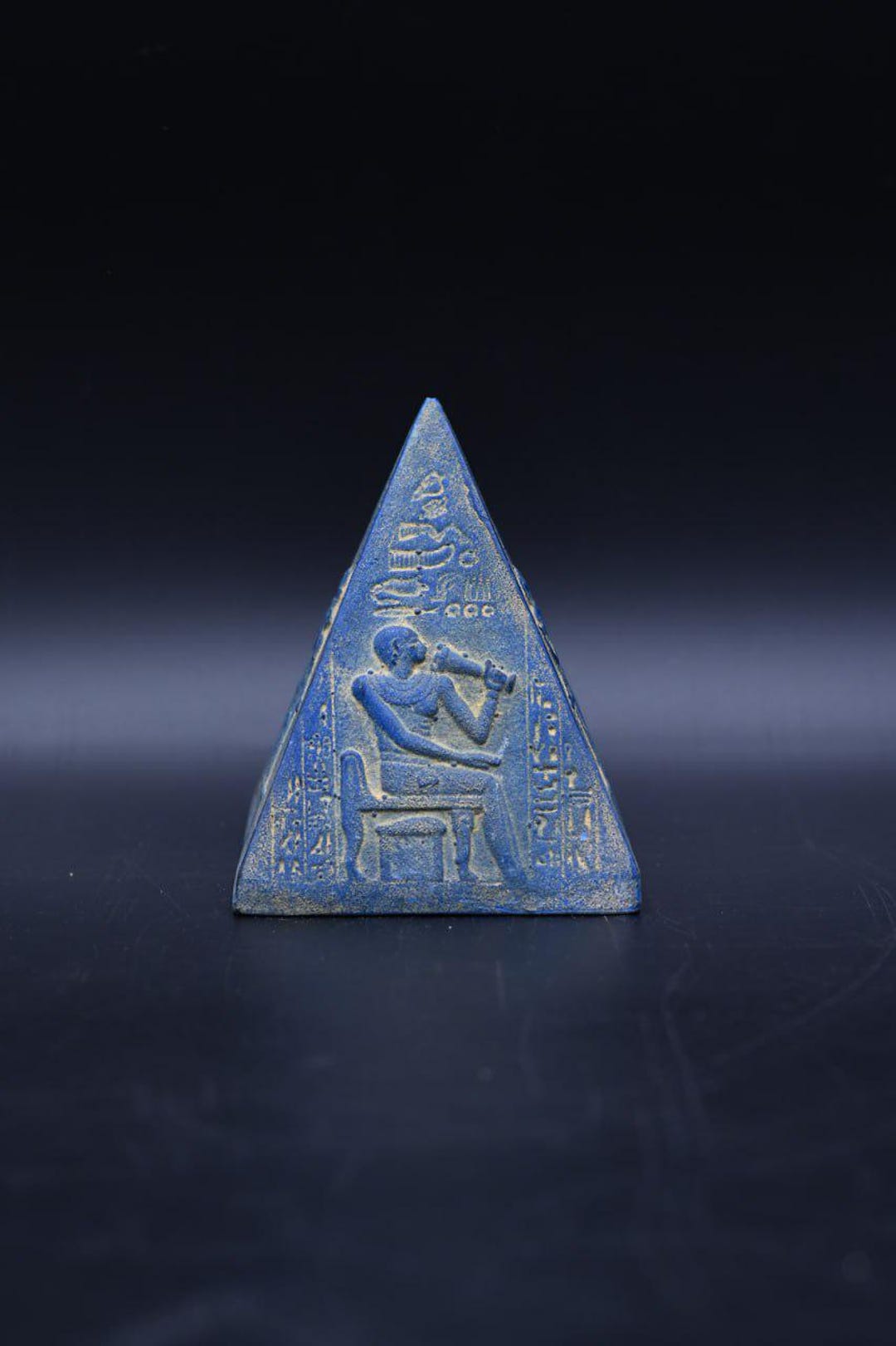 古代エジプトの遺物 ファラオ像 - 希少なアンティーク石 エジプトの