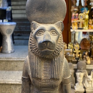 【レプリカ】古代エジプト文明 セメクト 石像 アートオブジェ 置物 セクメト像：エジプトの戦争の女神、樹脂製ホームデコレーション