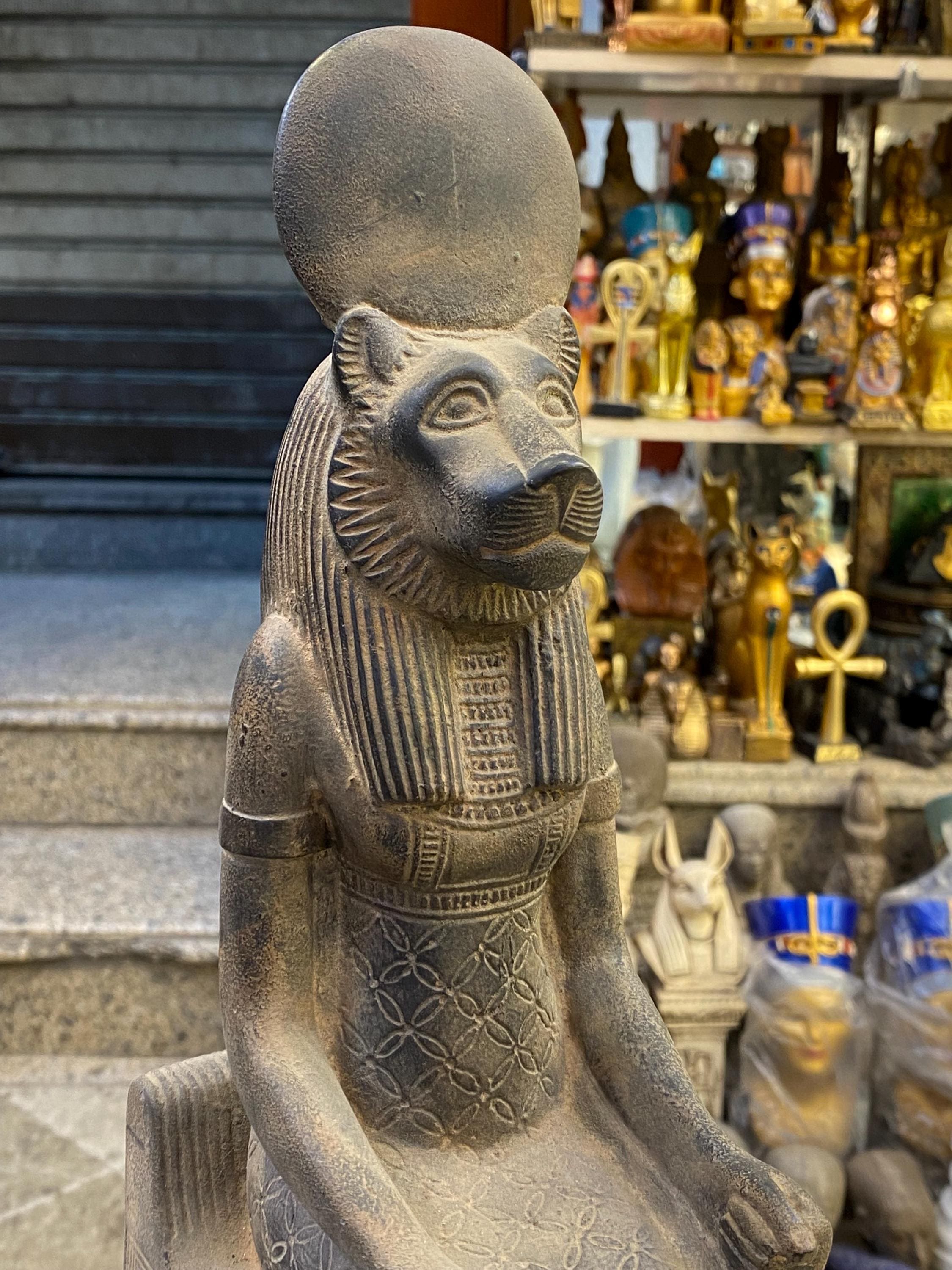 Authentic Sekhmet Statue Ancient Egyptian Goddess of War,powerful in ...