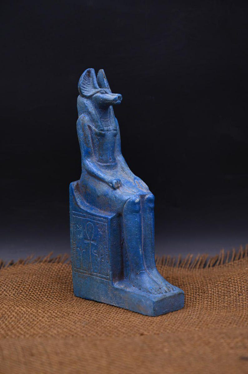 Seated Anubis Statue: Ancient Egyptian God of Afterlife - Etsy Australia