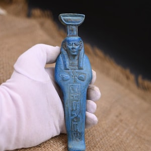 Goddess Nephthys Handcrafted Stone Statue of the Egyptian Goddess of childbirth, dead and according Egyptian Home Décor Replica BC