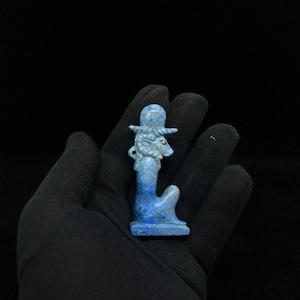 Lapis Lazuli Sekhmet Amulet: Ancient Egyptian Goddess of Power