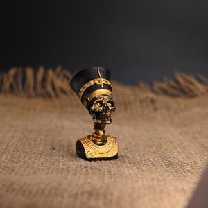 Small Statue for Queen Nefertiti, King Akhenaten's wife, painted a replica of her head Handmade Egyptian antiques that make a lovely gift BC