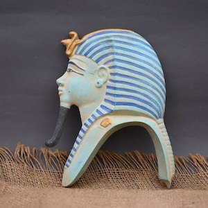 King Tutankhamun head Relief ancient Egyptian king of Egypt the golden pharaoh sculpture Egyptian kings statues Handcrafted made in Egypt