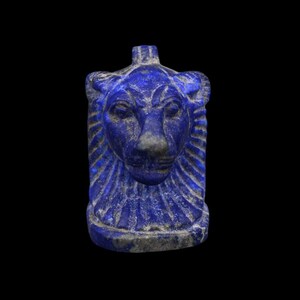 Lapis Lazuli Sekhmet Amulet: Egyptian Goddess of Power