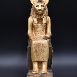 Sekhmet Egypt BC - Ancient Egyptian Antiquities Statue - Rare Pharaonic Stone Antique B.C. Statue - Authentic Egyptian Stone Sculpture