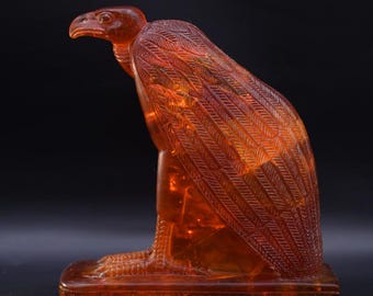 Amber Nekhbet Statue: Egyptian Vulture Goddess of Protection