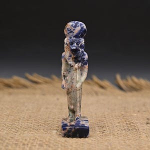 Lapis Lazuli Sekhmet Amulet: Egyptian Goddess of Power