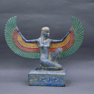 Marvellous Egyptian statue of Isis,ancient goddess of music,love,protection in ancient Egyptian Mythology Handcrafted replica statue antique