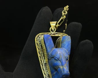 Ancient Egyptian Set Amulet: God of Evil Lapis Lazuli Stone