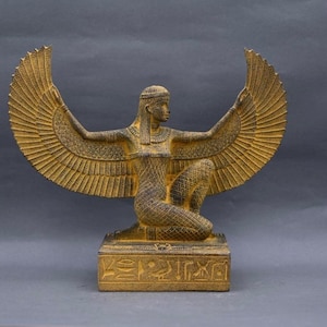 Antique Egyptian statue of Isis,ancient goddess of music,love,protection in ancient Egyptian Mythology Handcrafted replica statue antique