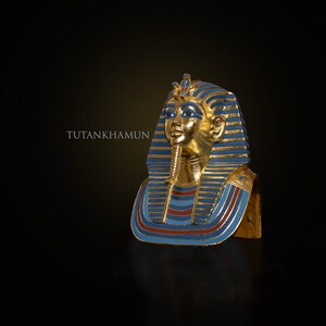 Tutankhamun the Golden Mask of the ancient Egyptian king Tutankhamun Handcrafted in Egypt Sculpture Egyptian kings statuses Made in Egypt