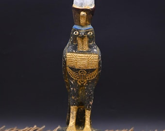 手作りのホルス神ハヤブサの彫刻：エジプト神話のレプリカ - Etsy 日本