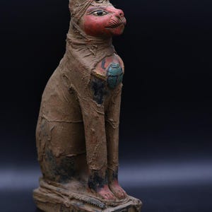 Altägyptische Antiquitäten Anubis Statue B.C. Pharaonische Seltene Antike Steinskulptur