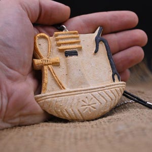 Amulette égyptienne pour sceptre, Djed et Ankh, bijoux égyptiens, réplique d'antiquités égyptiennes collier fait main ornements égyptiens BC