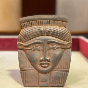 Handcrafted Goddess Hathor Mask Statuette,Goddess of Beauty,Beaven in the Ancient Egyptian Mythology Statue Altra Egypt Made in Egypt