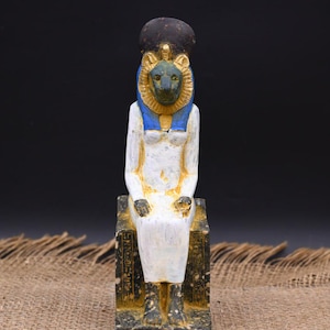Sekhmet Statue Egyptian Altar statue ancient Egyptian goddess of war, power Sekhmet is a goddess in ancient Egyptian mythology made in Egypt