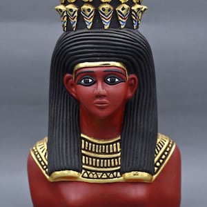 Estátua da Rainha Hatshepsut: Reprodução de decoração egípcia antiga para casa
