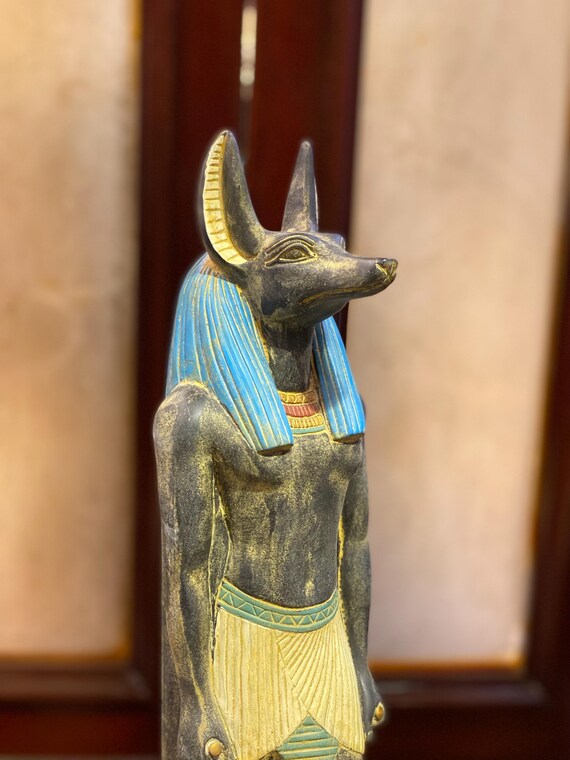 手作りのエジプトのアヌビス像：ミイラ化の神（60 cm） - Etsy 日本