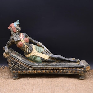 Antigüedades egipcias únicas de la reina Cleopatra y decoración del hogar, estatua antigua creada en el antiguo Egipto Réplica de estatua egipcia a. C.