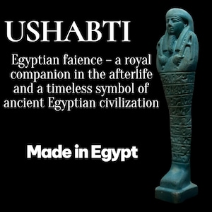 Handmade Faience Ushabti Figurine: Egyptian Afterlife Servant Replica