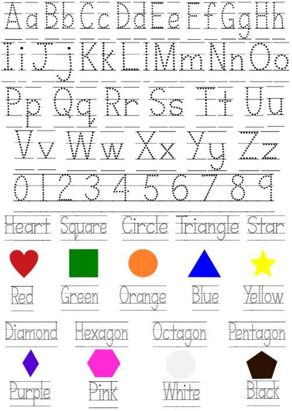 Download ABC Colors and Shapes Tracing Mat SVG File for Cricut Dry ...