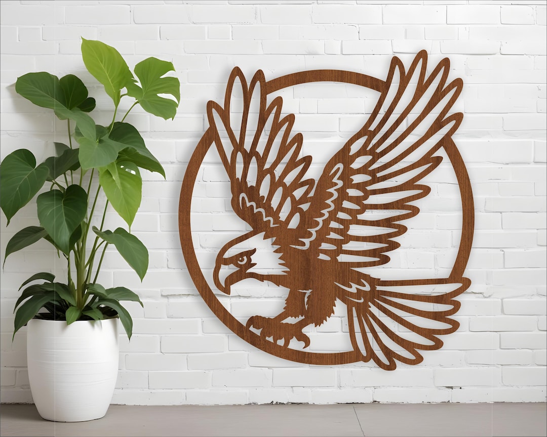 Eagle Wall Art Sign: Laser Cut Vector File (digital Download) - Etsy