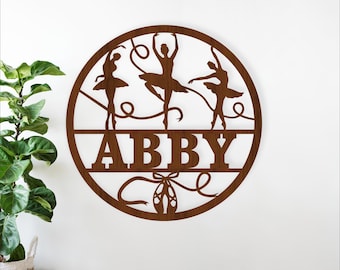 Ballet Dancer Name Sign: Laser Cut SVG Template (Digital Download)