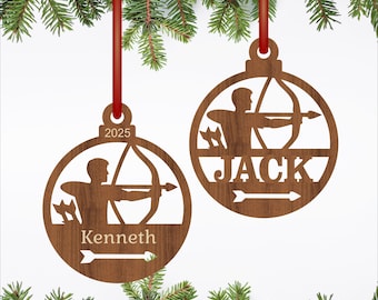 Archery Christmas Ornament laser cut designs - personalized Archery decoration (digital download)