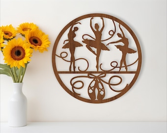 Ballerina Wall Art: Laser Cut Dancer Theme (Digital Download)