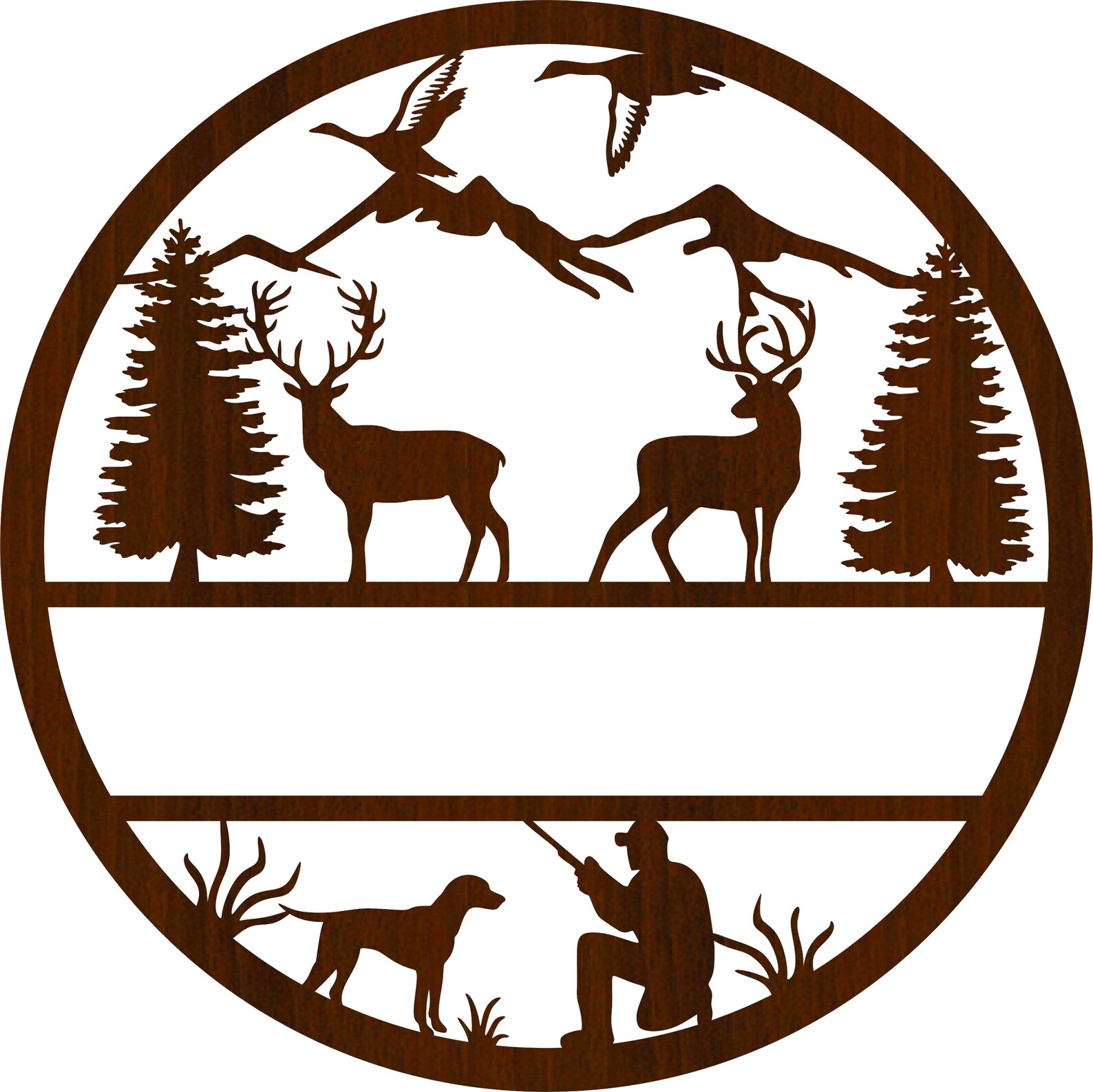 Hunting Name Sign SVG Nature Themed Door or Wall Hanger Etsy