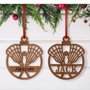 Lacrosse  Christmas Ornament SVG laser cut, instant download Pdf, Dxf, Ai and Cdr template.