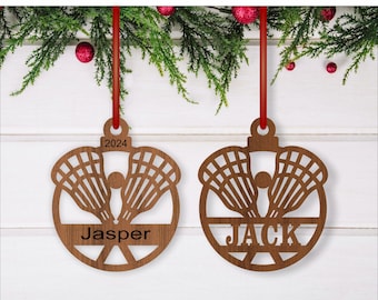 Lacrosse  Christmas Ornament SVG laser cut, instant download Pdf, Dxf, Ai and Cdr template.