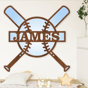 Baseball Name Sign SVG Laser Cut Template (Digital Download)