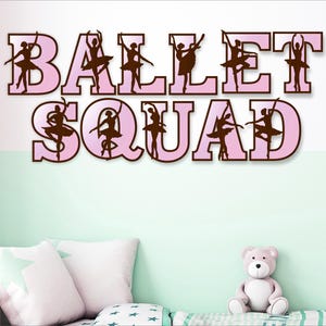 Alfabeto de bailarina. Letras de 2 capas, 55 letras, archivo SVG, vector, AI, CDR, DXF y PDF, descarga instantánea, diseño digital.