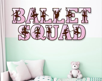 Ballerina Alphabet SVG: Layered Letters, Laser Cut Files (Digital Download)