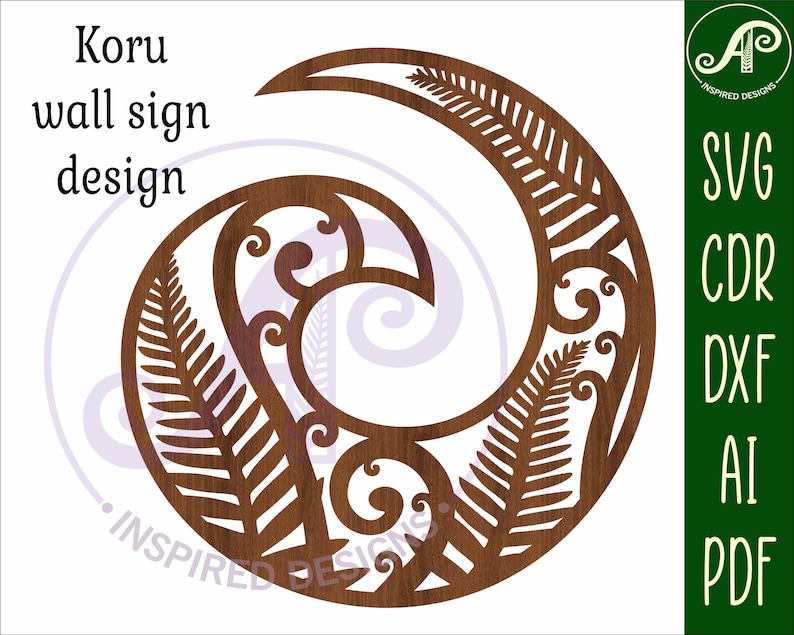 Koru Wall Art: New Zealand Fern Design, Laser Cut File (digital ...