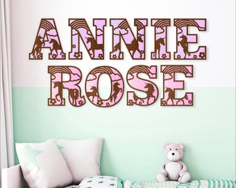 Unicorn Alphabet SVG: Layered Letters, Rainbow Theme (Digital Download)