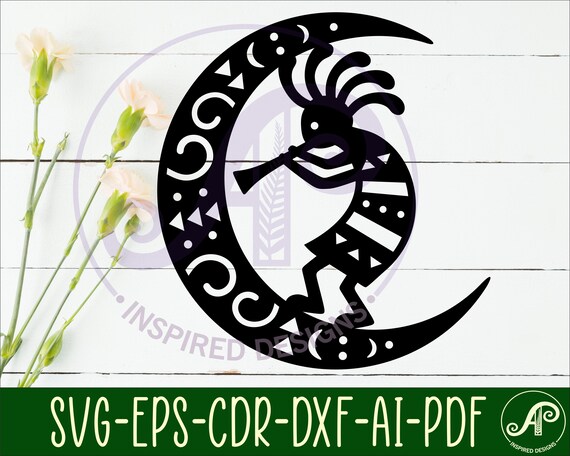 Kokopelli Moon Digital Download Cut File Wall Art, SVG File